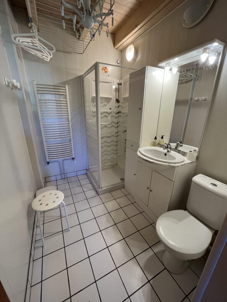 Salle d'eau de l'appartement l'Herba, avec douche et WC